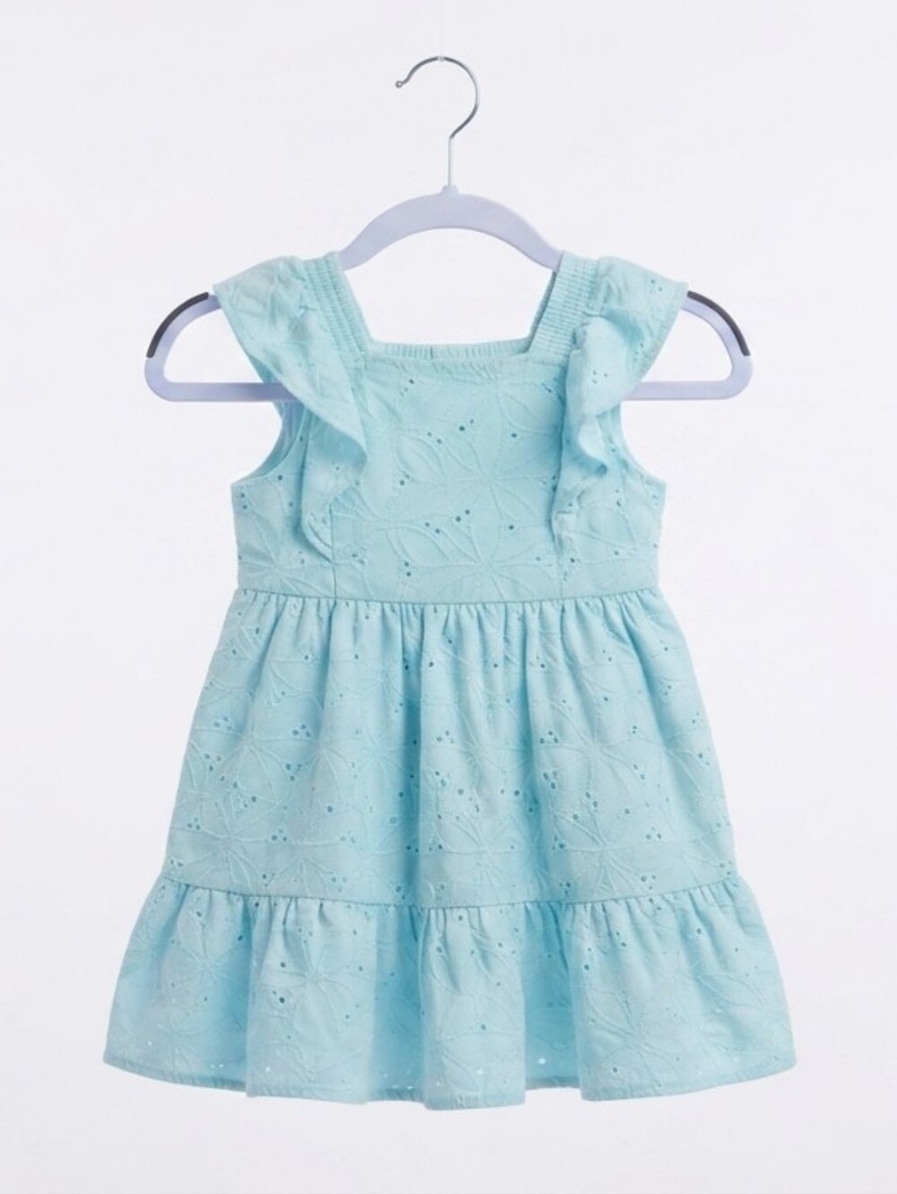 🦦5/$10🦦 Art Class Toddler Girl Size 3T Light Blue Eyelet Ruffled Sundress